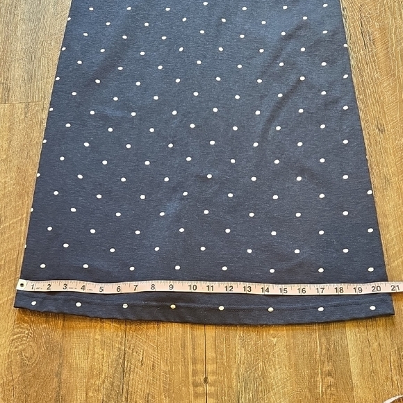 Style Studio Navy and White Polka Dot Midi Dress Women's Medium Made in The USA - Picture 9 of 9